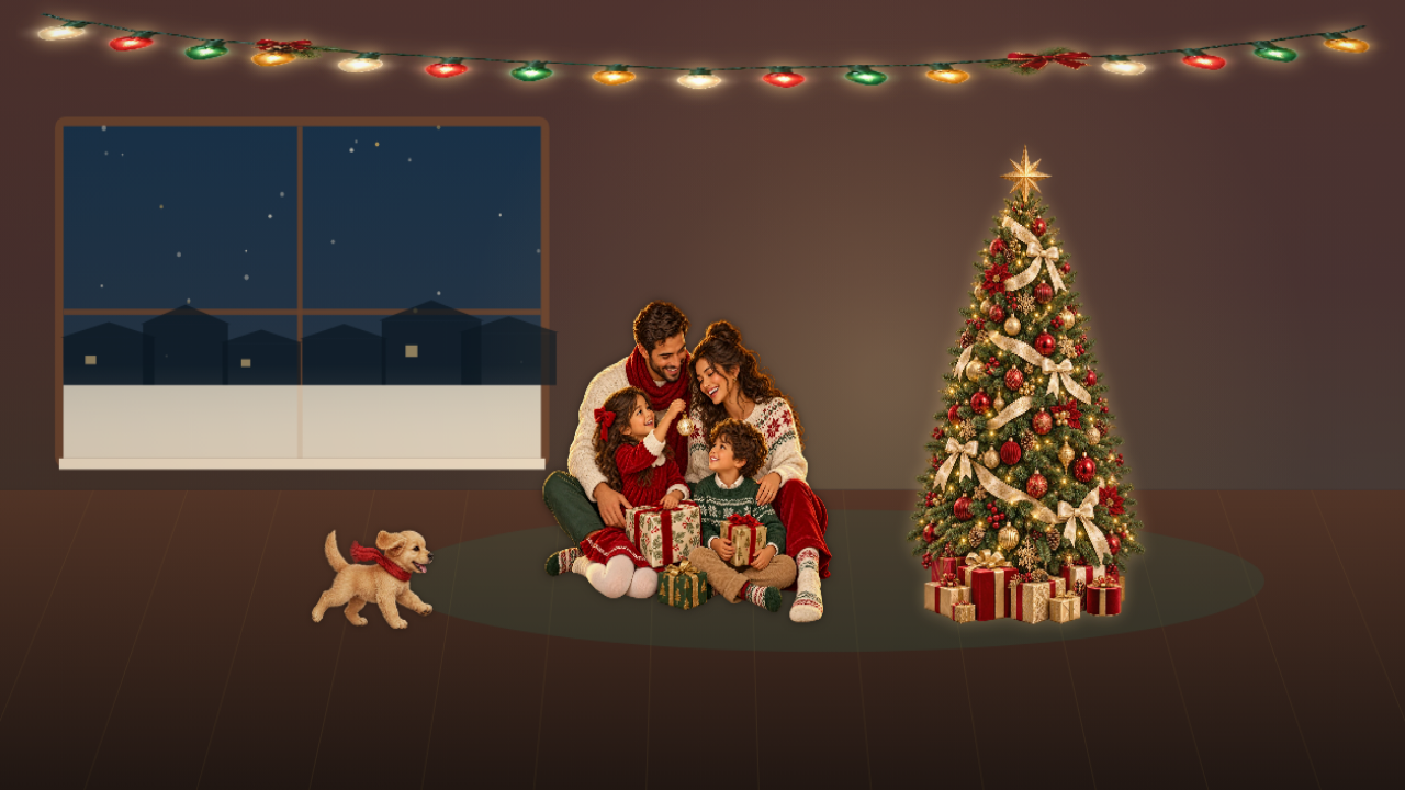 Warm Family Holiday visual style